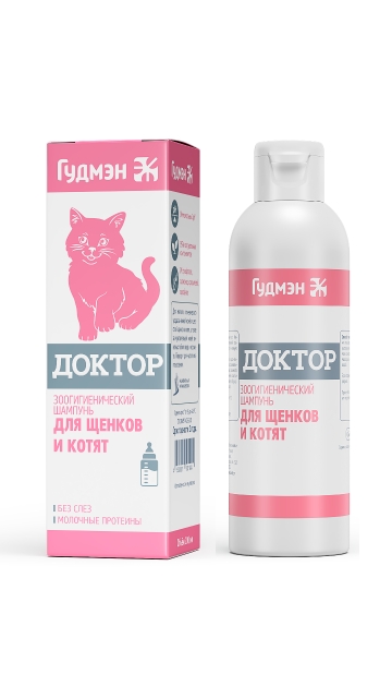 Зоогигиенический шампунь Доктор бессульфатный для щенков и котят