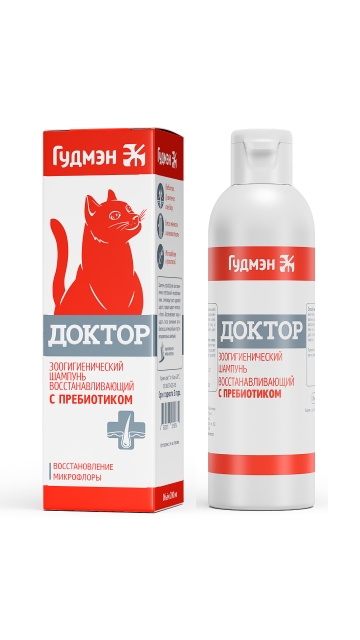 Зоогигиенический шампунь Доктор восстанавливающий с пребиотиком